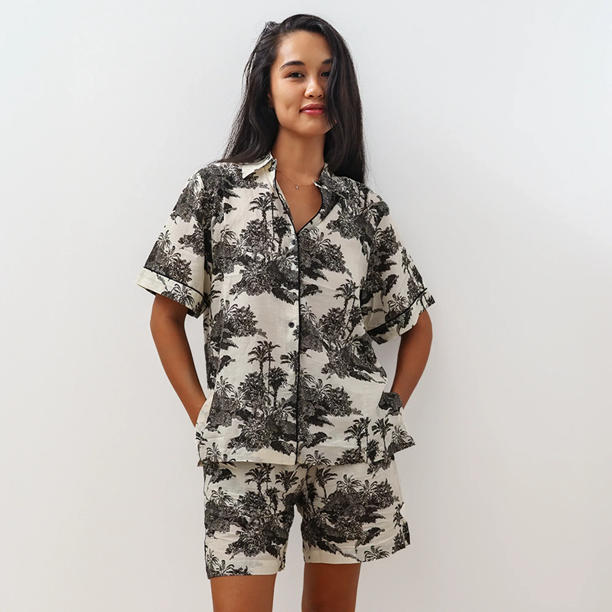 Ultra-Light Cotton Voile Shorts Set