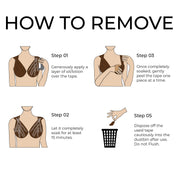 Instructions for safely removing Body Tape+ product.