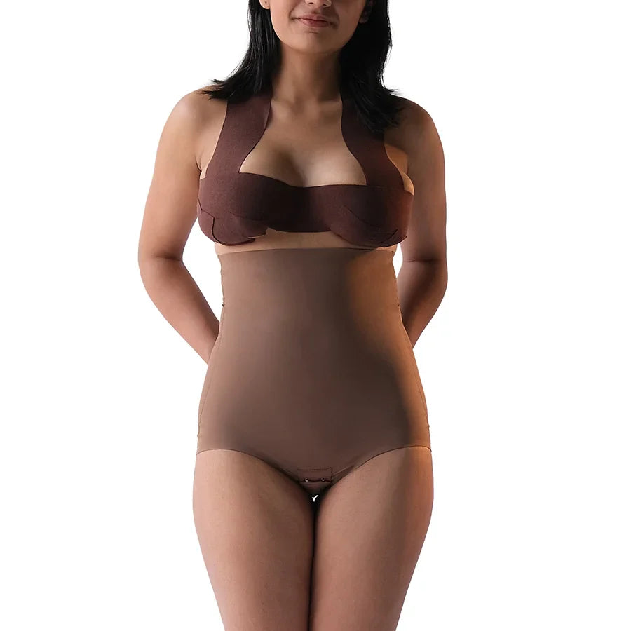 Brown bodysuit for women showcasing comfortable, stylish design.