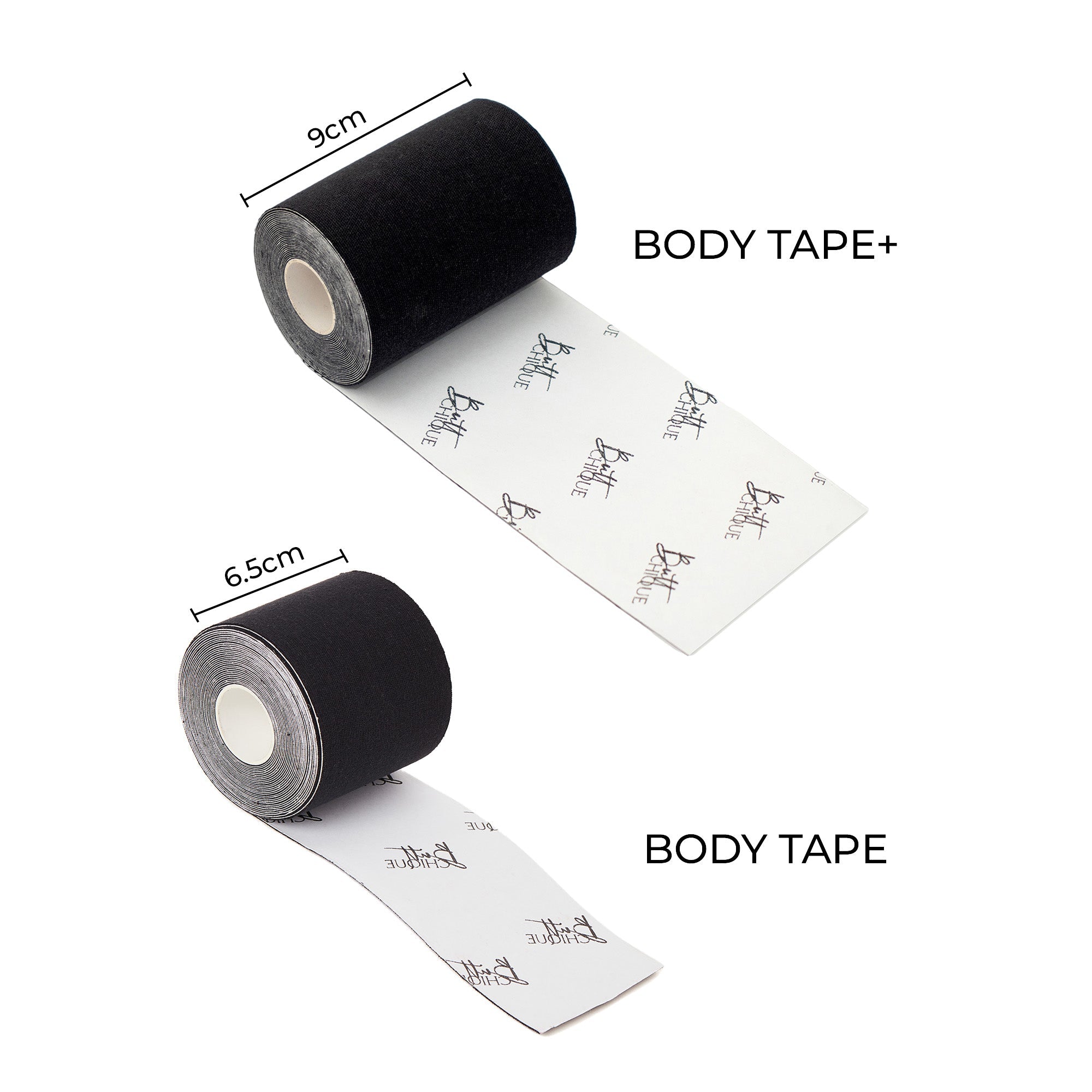 "Body Tape+ product image showcasing two rolls in different sizes."