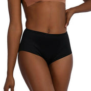 High-waisted black underwear from the Cheeky collection for women.