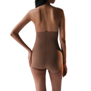 Woman wearing Super Edge body shaper from the back.
