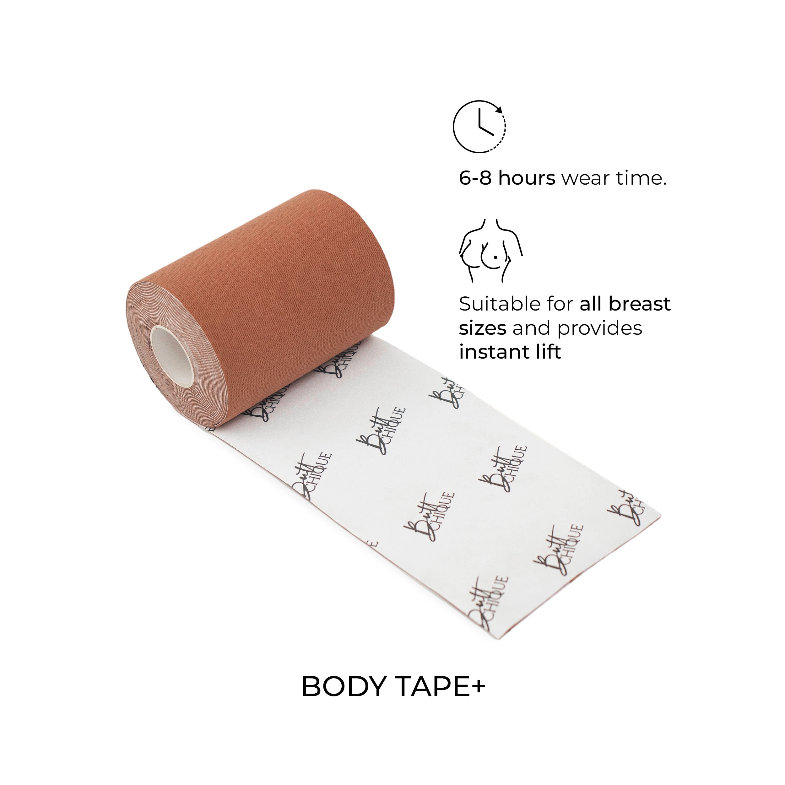 Body Tape+ roll, suitable for all breast sizes, provides instant lift.