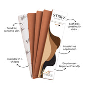Body tape strips pack, suitable for sensitive skin and easy application.