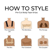 How to style body tape strips for various outfits.