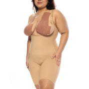 Mid-thigh bodysuit for comfortable, flattering body shaping.