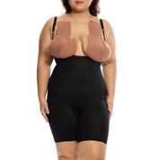 Mid-thigh bodysuit for comfort and seamless support.