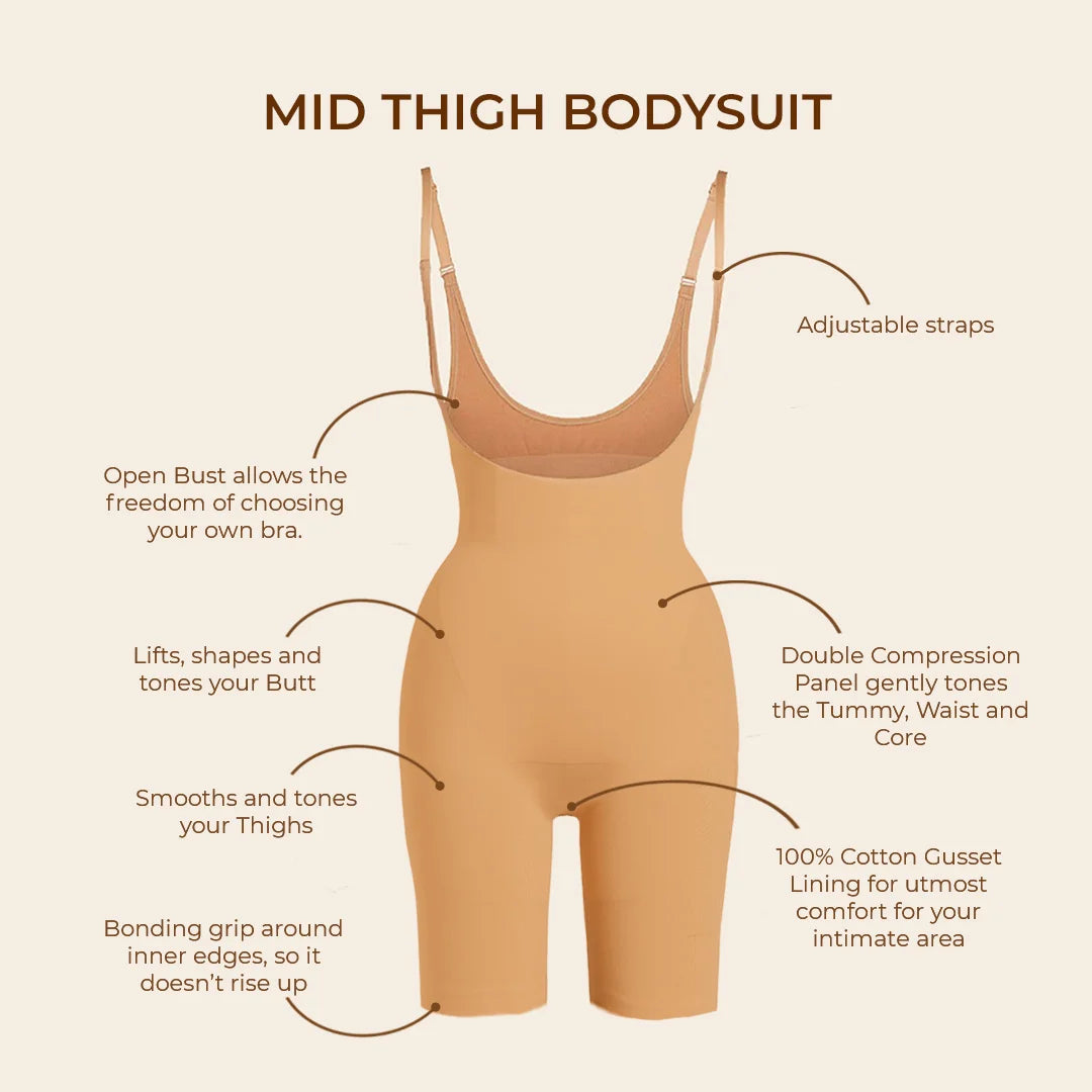 Mid-Thigh Bodysuit Body Shaper