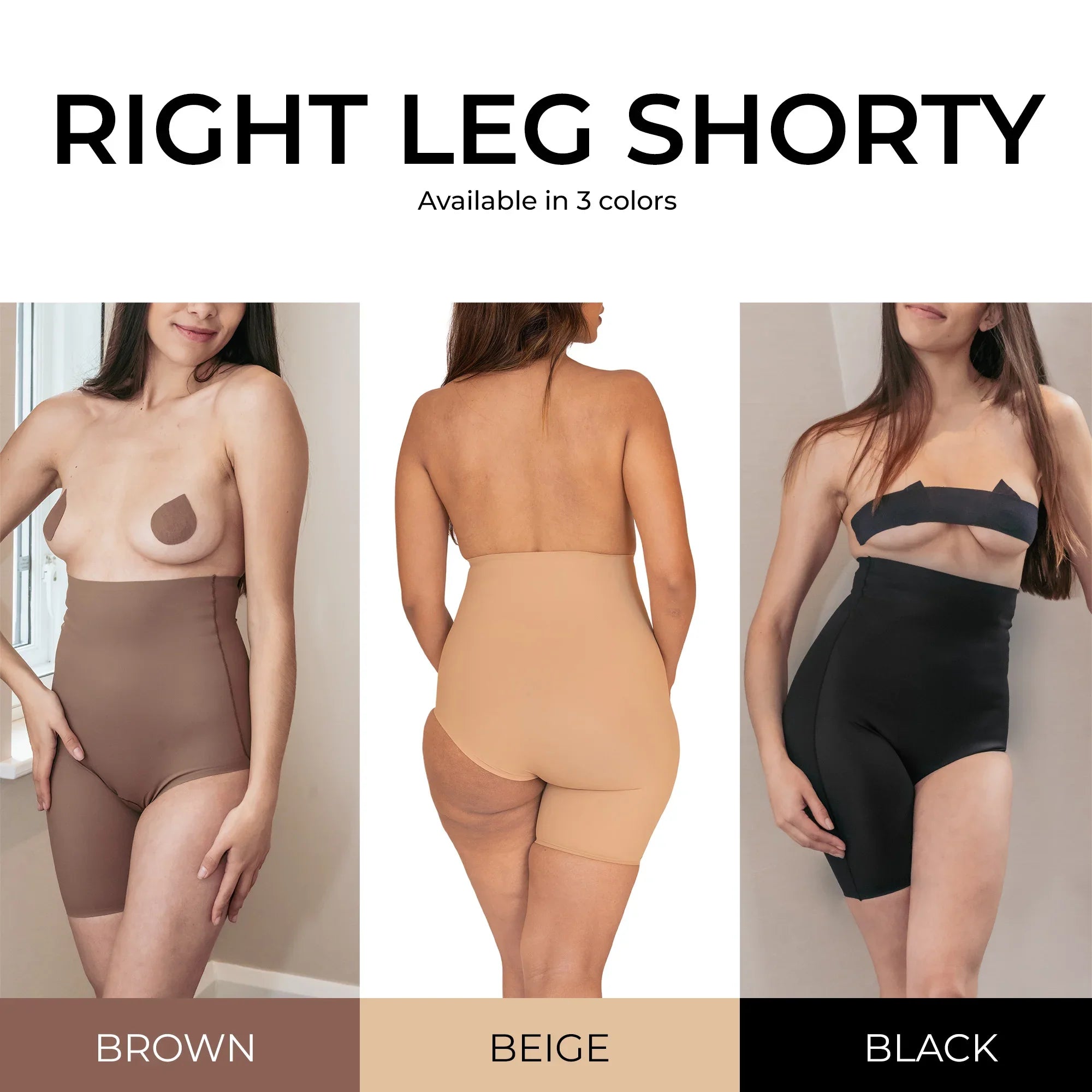 Right Leg Shaper Shorty For Slit Dresses