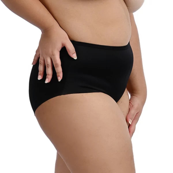 Black cheeky underwear for comfort and style.