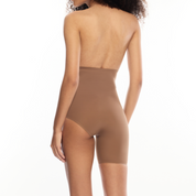 Right Leg Shorty shapewear for a smooth silhouette, back view.